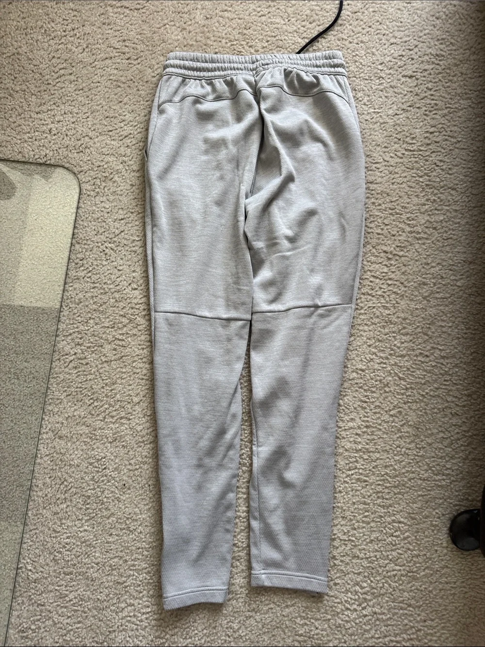 adidas Light Gray Jogger Sweatpants with Black Drawstring